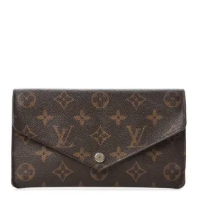 Louis Vuitton Brown Monogram Jeanne Fuchsia Wallet