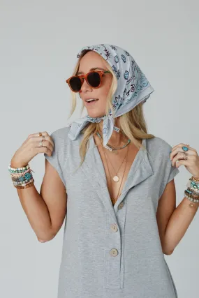 Love Full Paisley Bandana - Blue