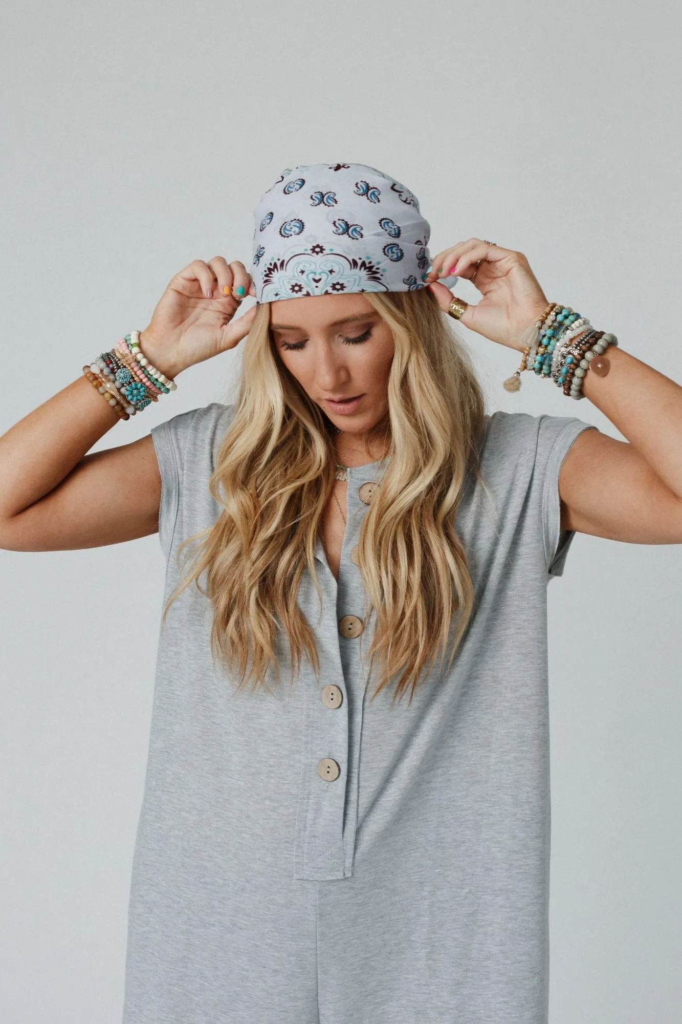 Love Full Paisley Bandana - Blue