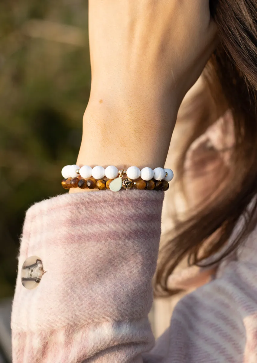 MacLean Tigers Eye Gold Bracelet Layering Set