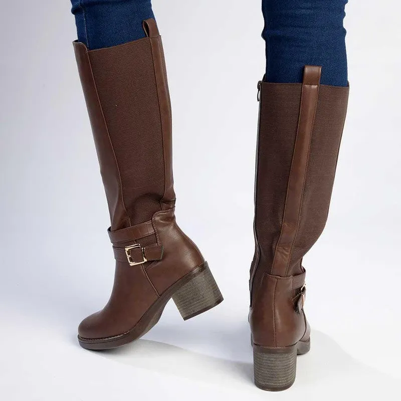 Madison Gabriella Long Boots - Chocolate