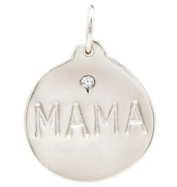 Mama Disk Charm With Diamond