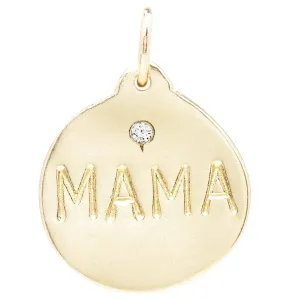 Mama Disk Charm With Diamond