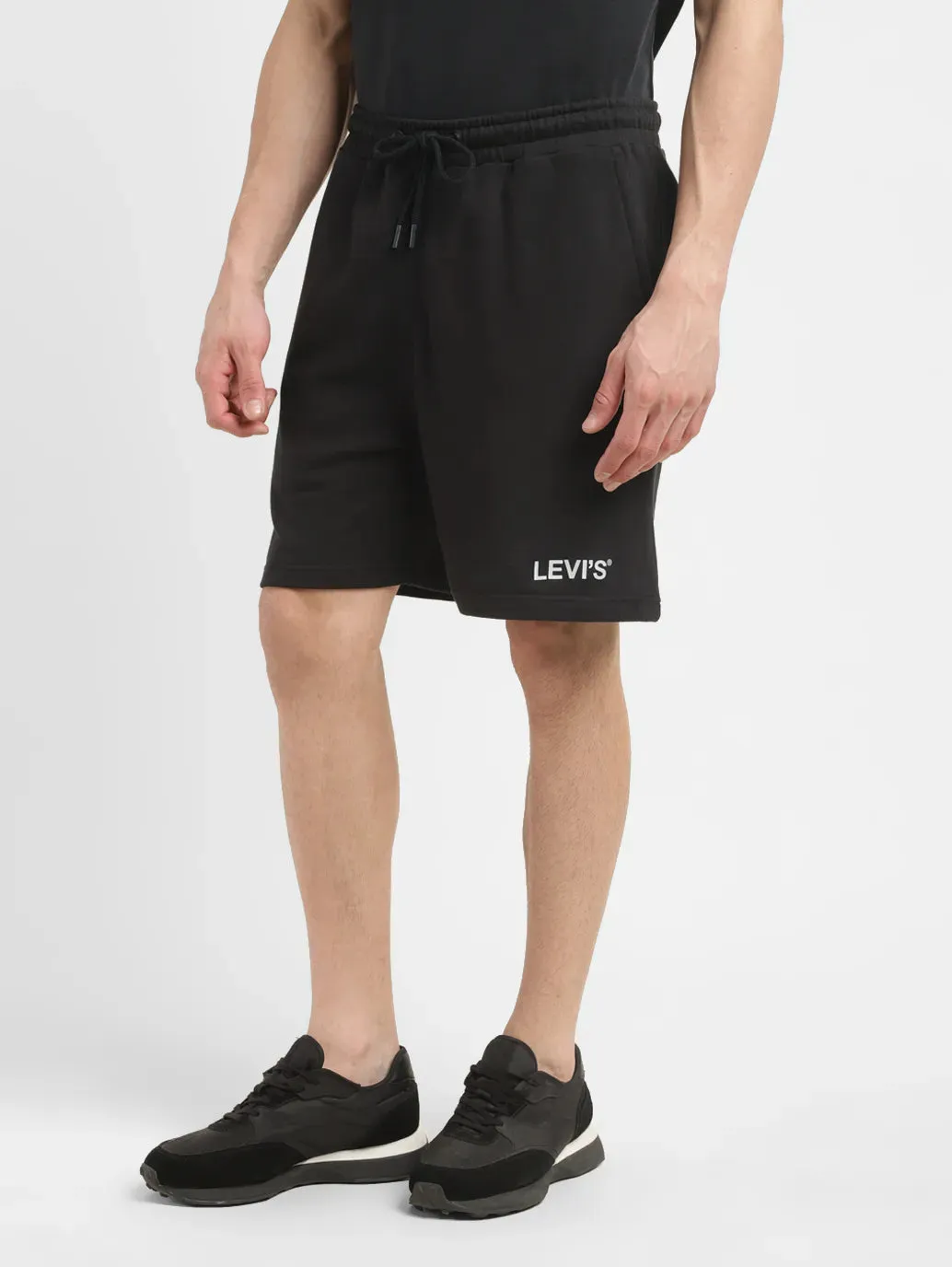 Men's Black Regular Fit Shorts