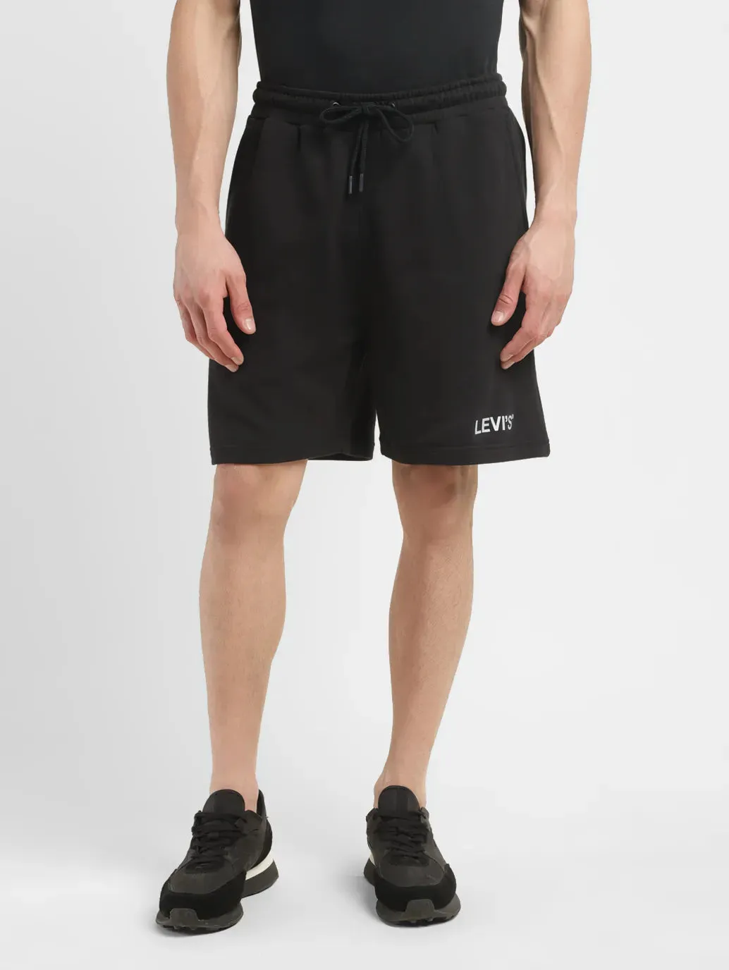 Men's Black Regular Fit Shorts