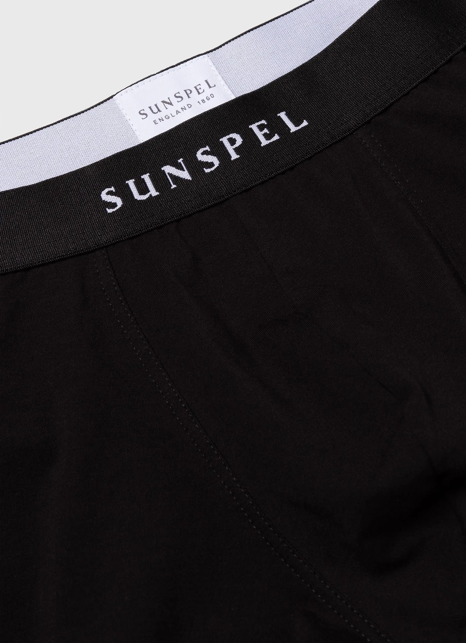 Men's Logo Stretch Cotton Trunks in Black