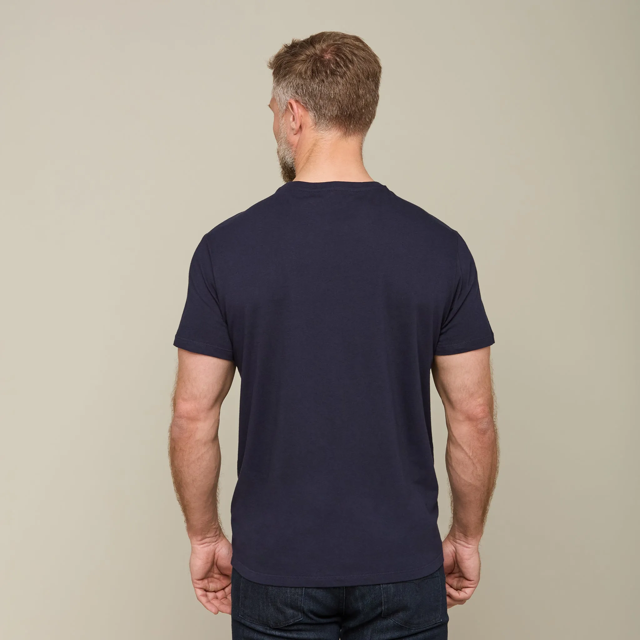 Men's Lucchese Classic Embroidered Tee :: Navy