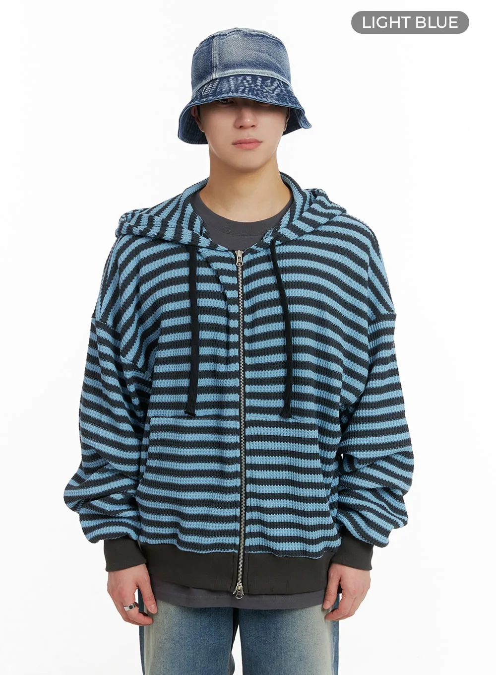 Men's Striped Hoodie Jacket IA401