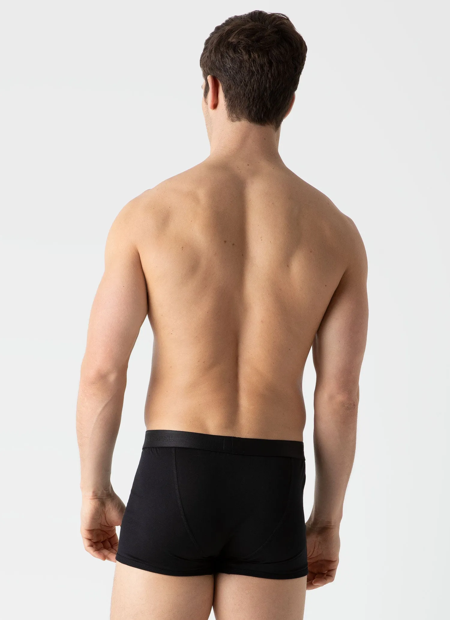 Men's Superfine Cotton Trunks in Black