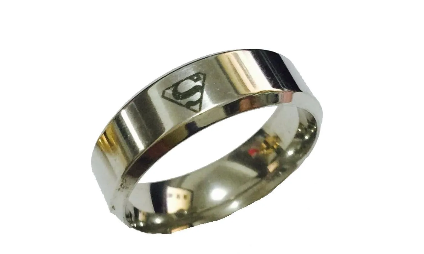 Men's Superman Titanium Stainless Steel Ring