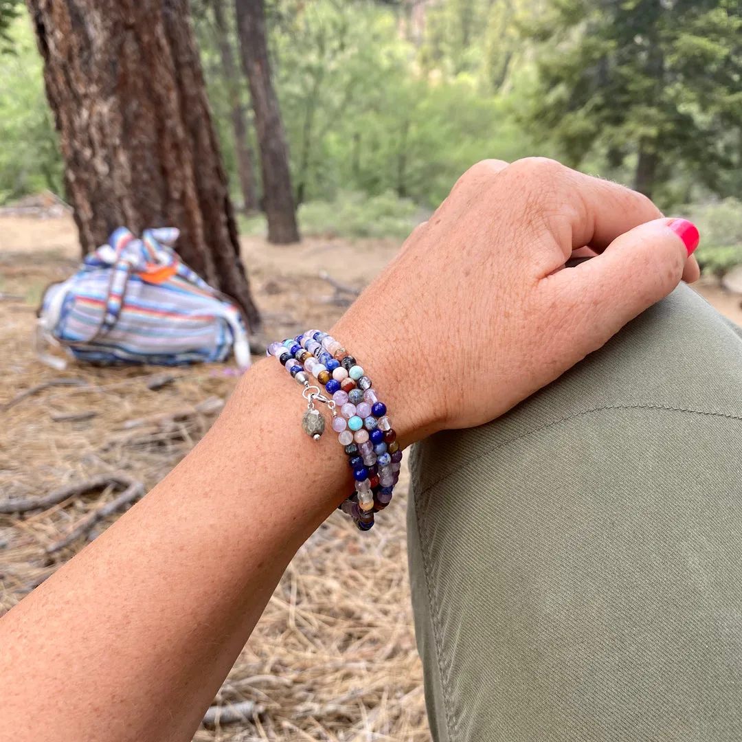 Mindfulness Chakra Wrap Bracelet with Healing Stones