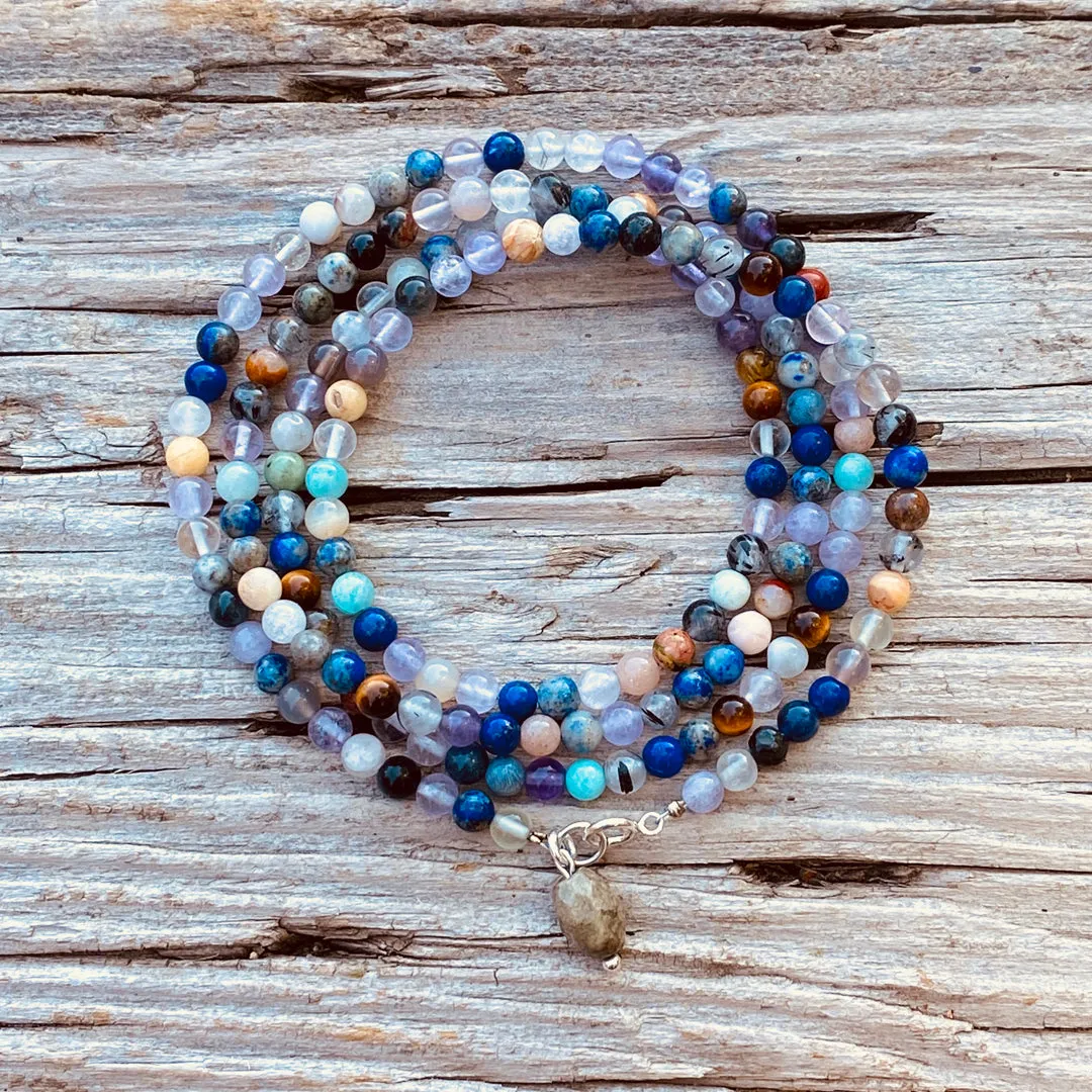 Mindfulness Chakra Wrap Bracelet with Healing Stones