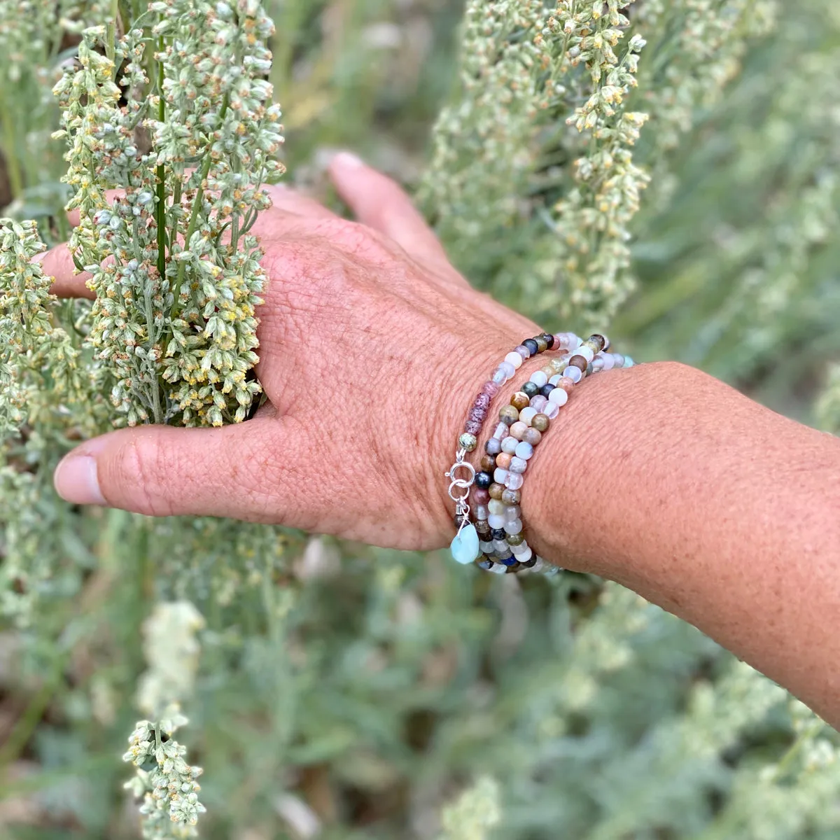 Mindfulness Chakra Wrap Bracelet with Healing Stones