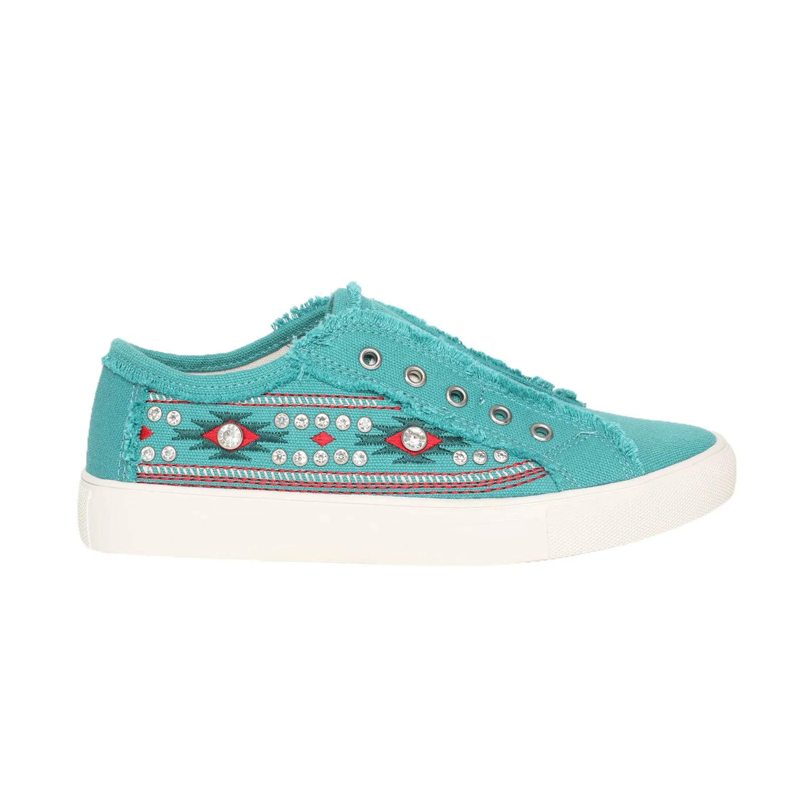 Montana West Aztec Printed Canvas Shoes