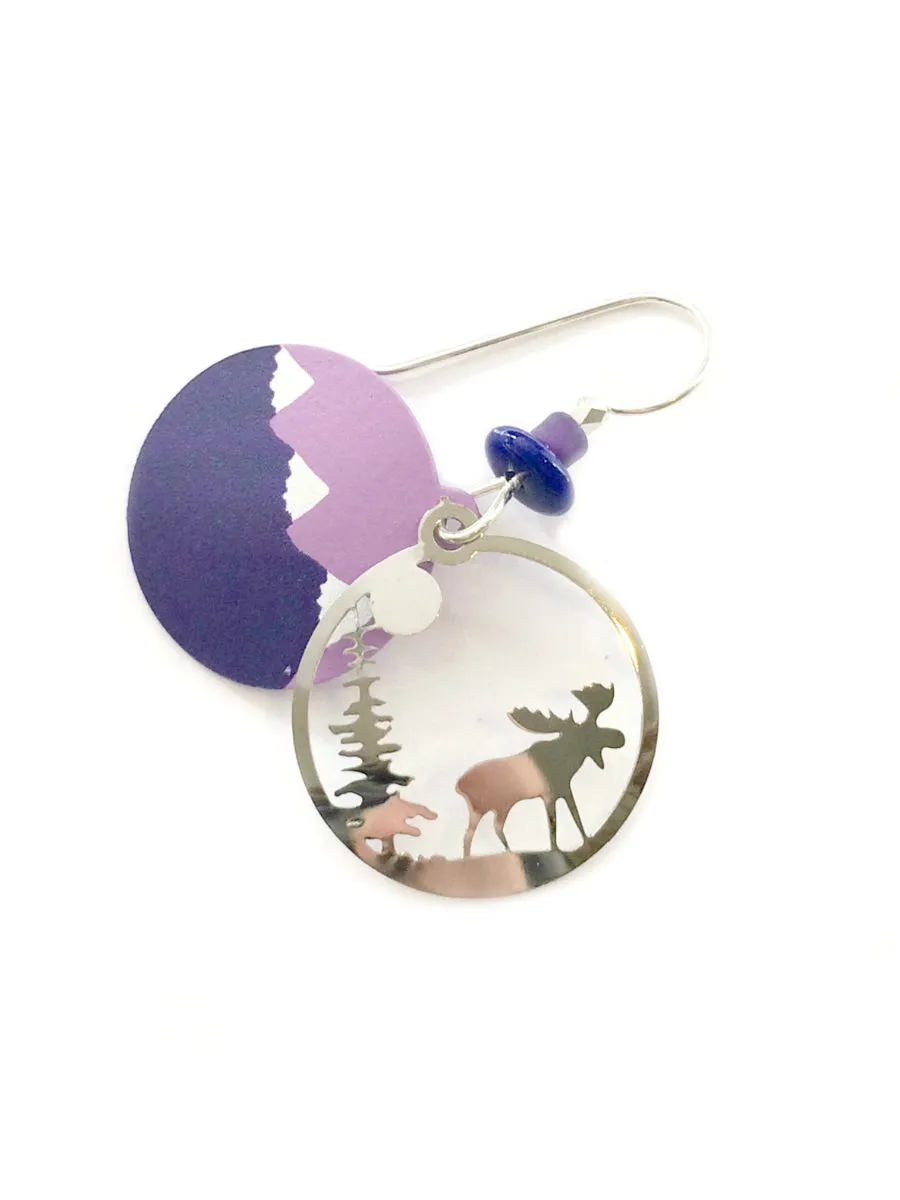 Moose in the Woods Earrings by Sienna Sky