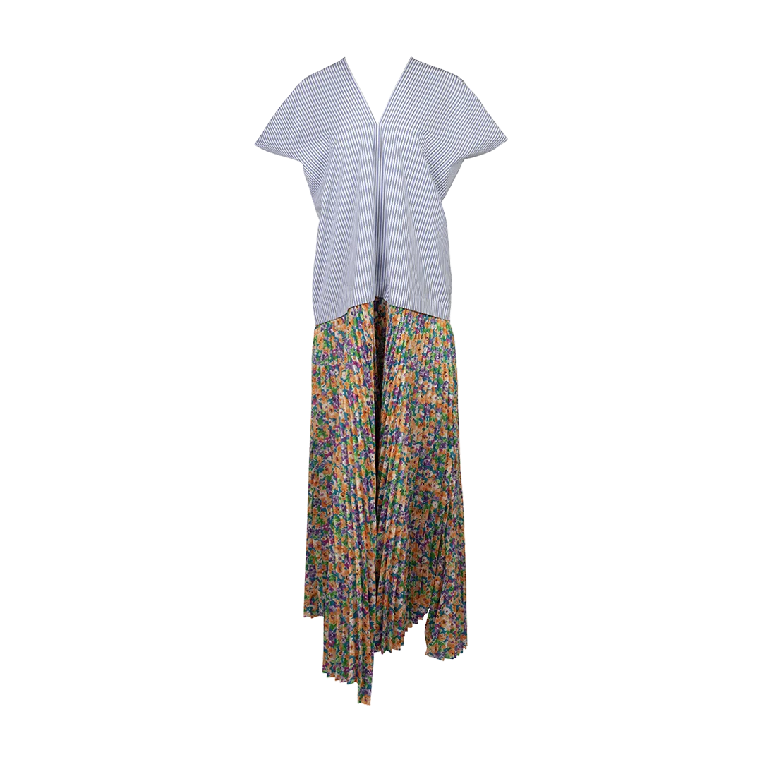 Multi-Print Long Dress