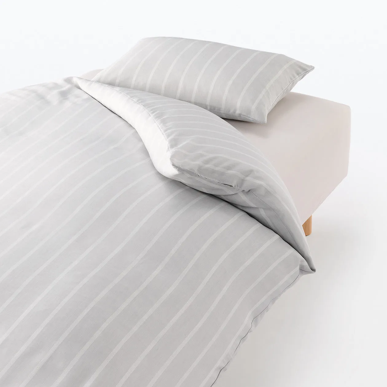 Natural Lyocell - Stripe Duvet Cover