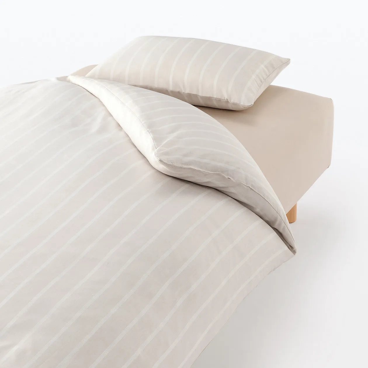 Natural Lyocell - Stripe Duvet Cover