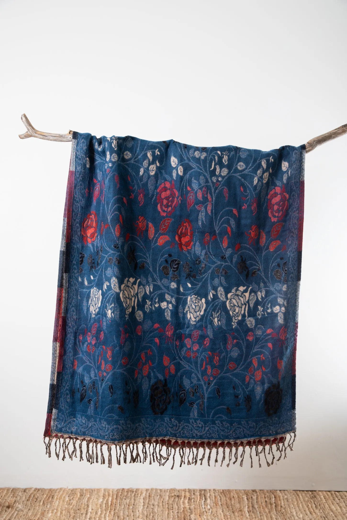 New Delhi Floral Shawl