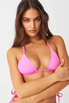 Nick Glitter Triangle Bikini Top - Cosmos