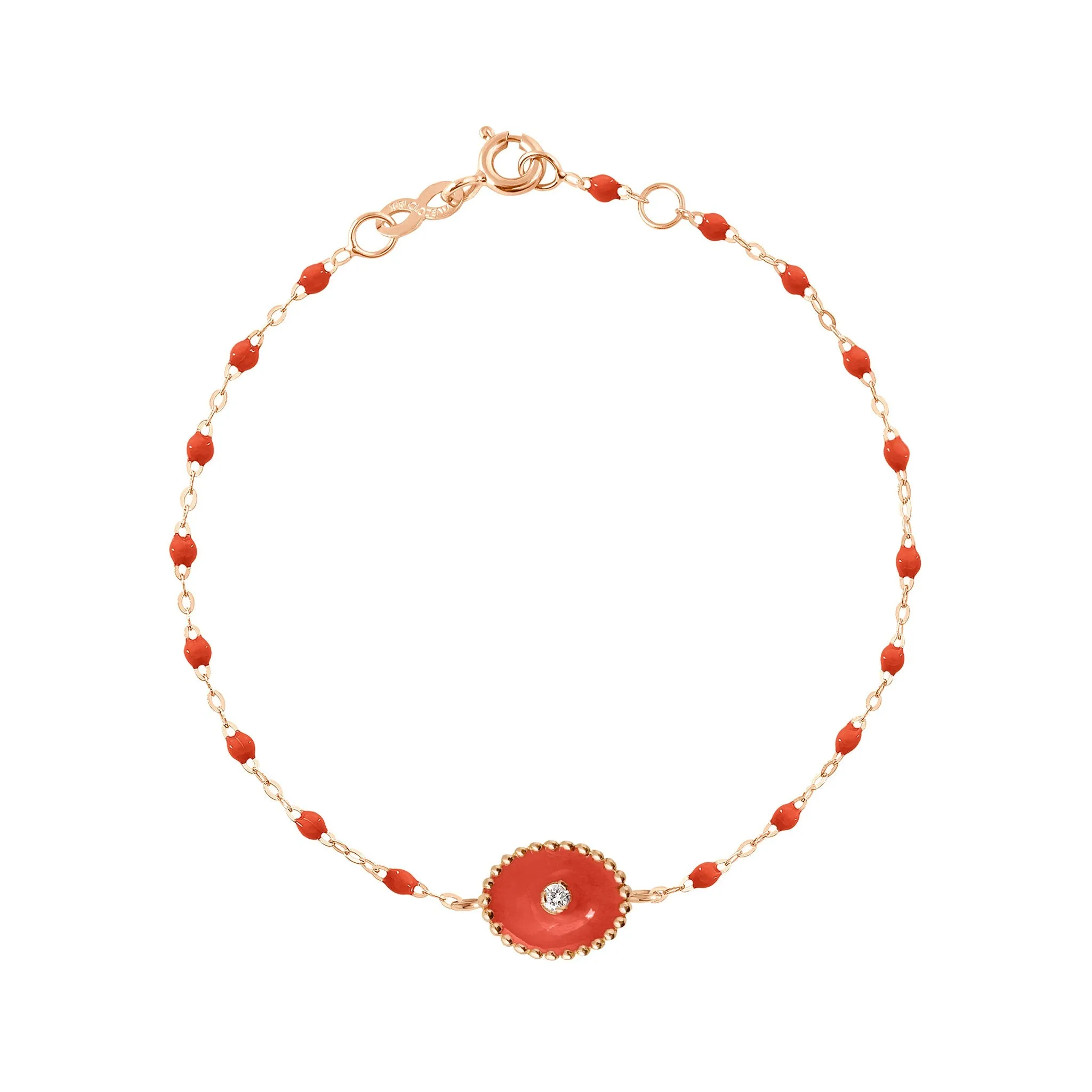 North Star Classic Gigi Coral diamond bracelet, Rose Gold, 6.7"