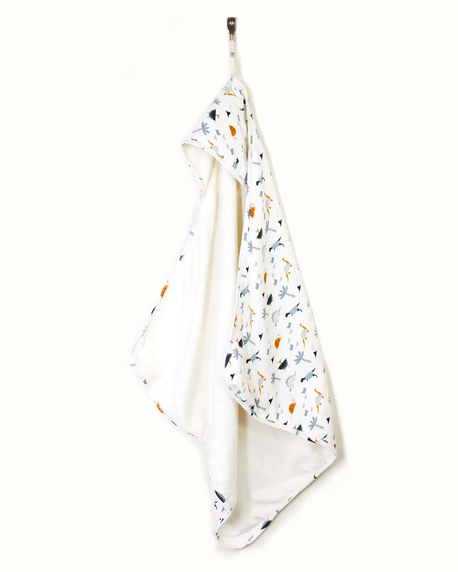 Organic Dino Reversible Hooded Towel