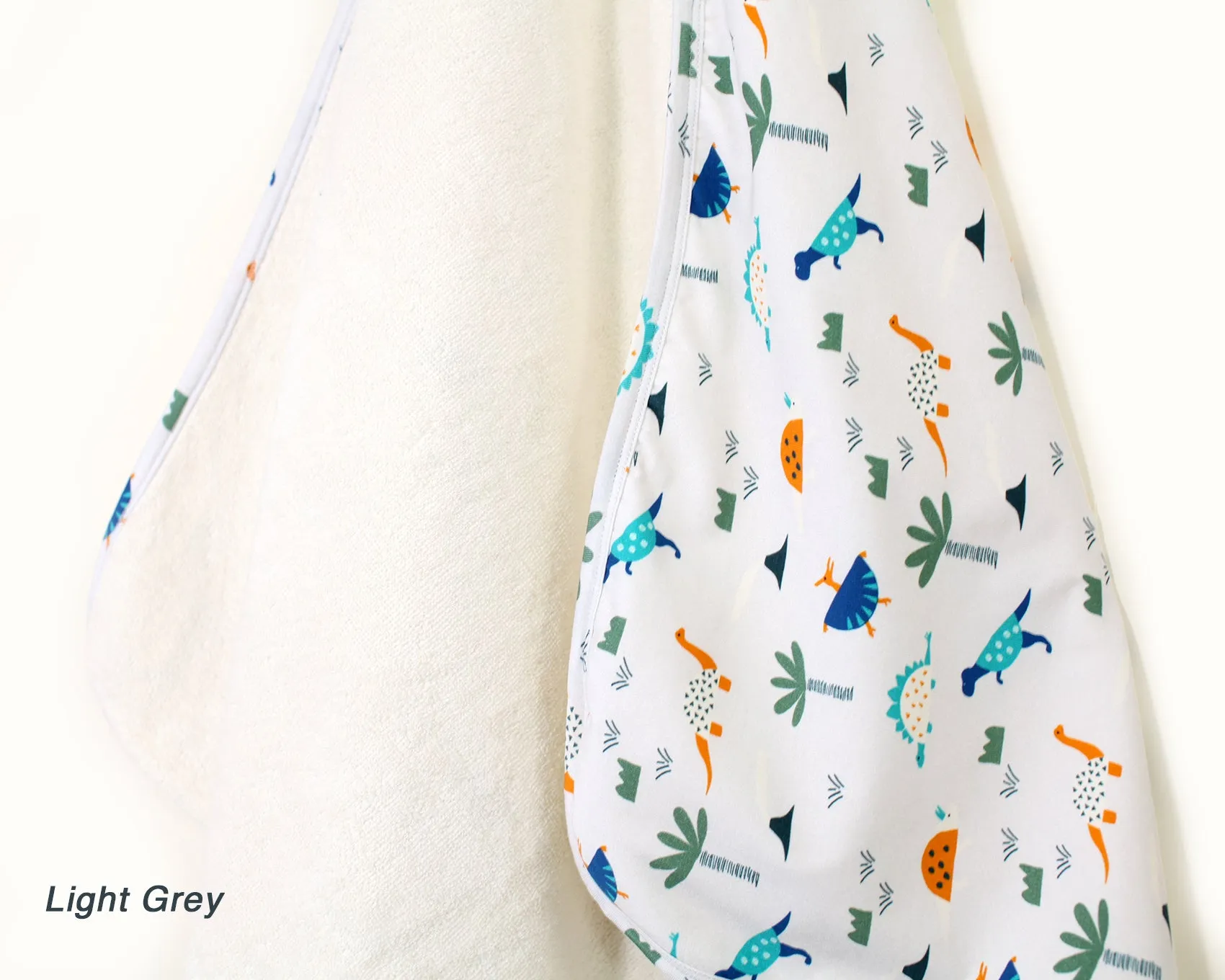 Organic Dino Reversible Hooded Towel