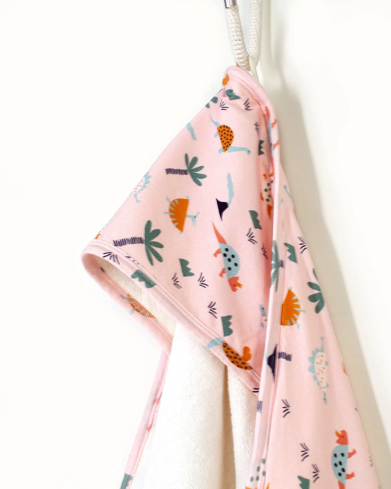 Organic Dino Reversible Hooded Towel