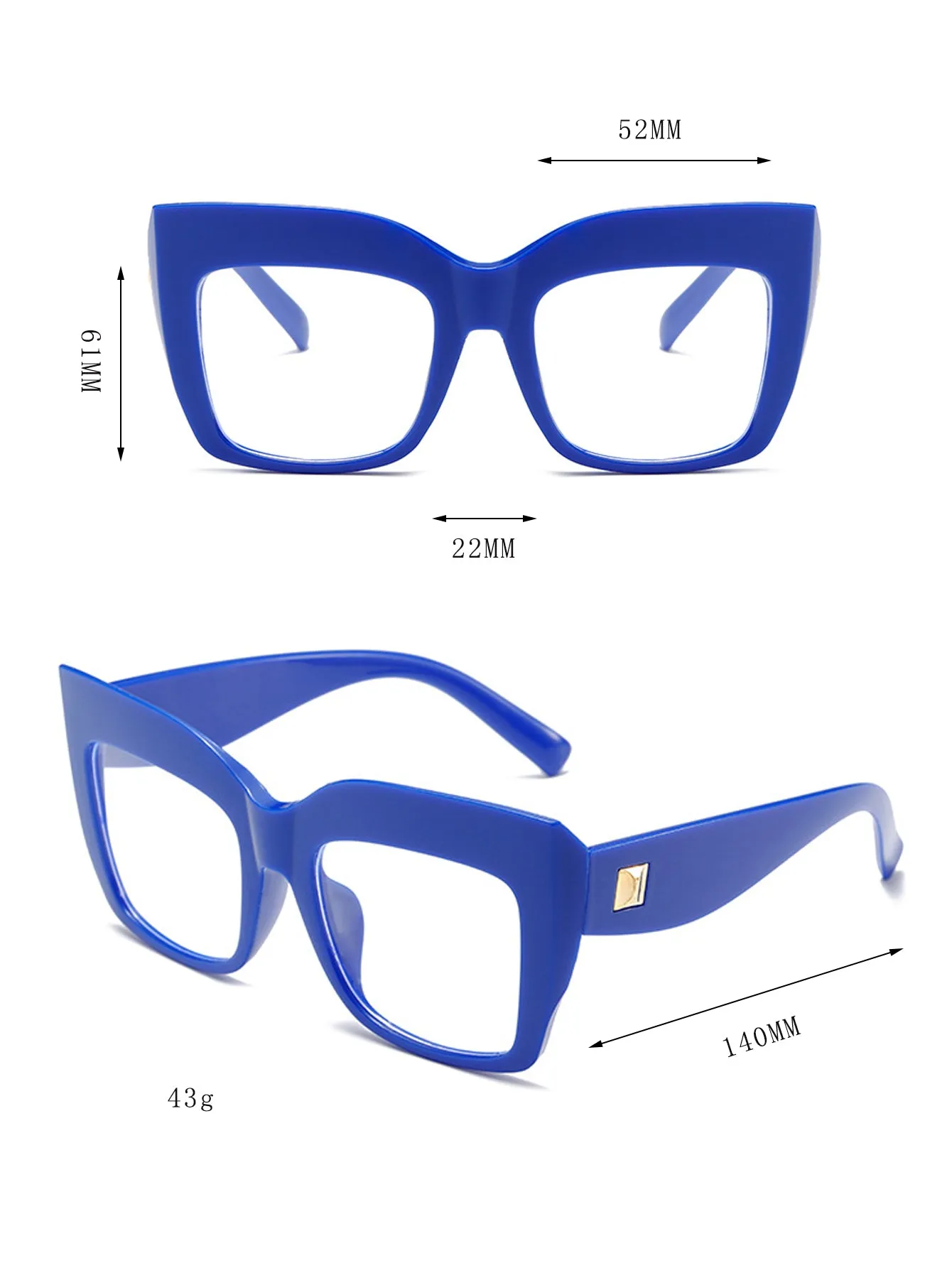 Oversized Frame Eyeglasses