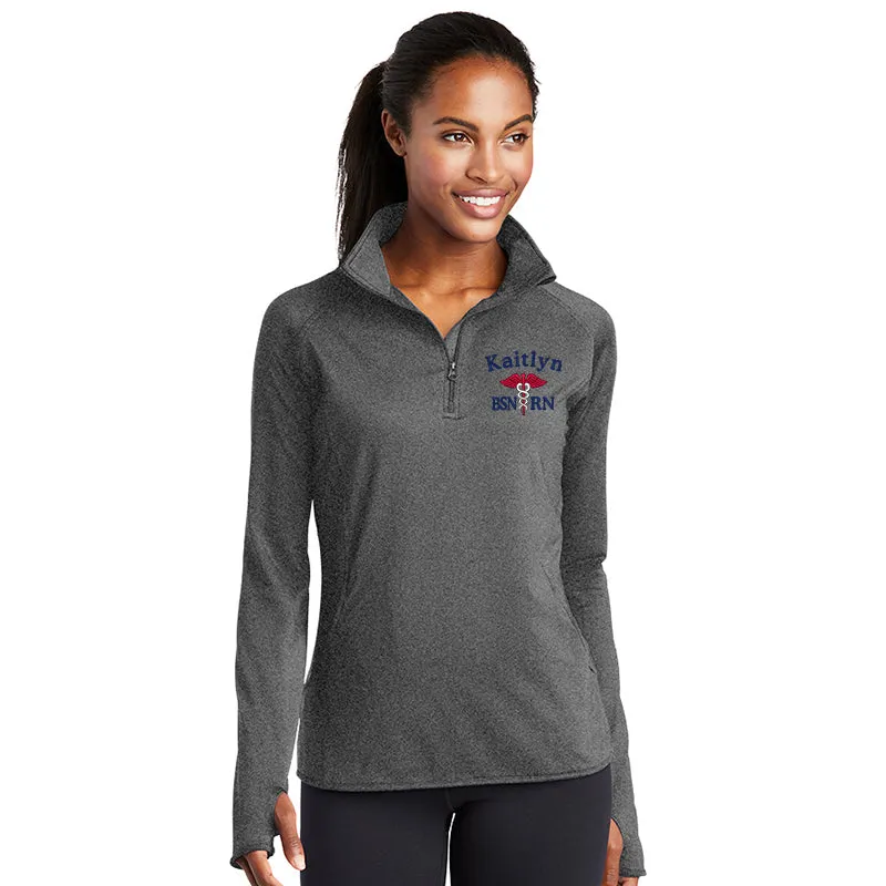 OVERSTOCK | LST850 Ladies Sport-Wick® Stretch 1/2-Zip Pullover