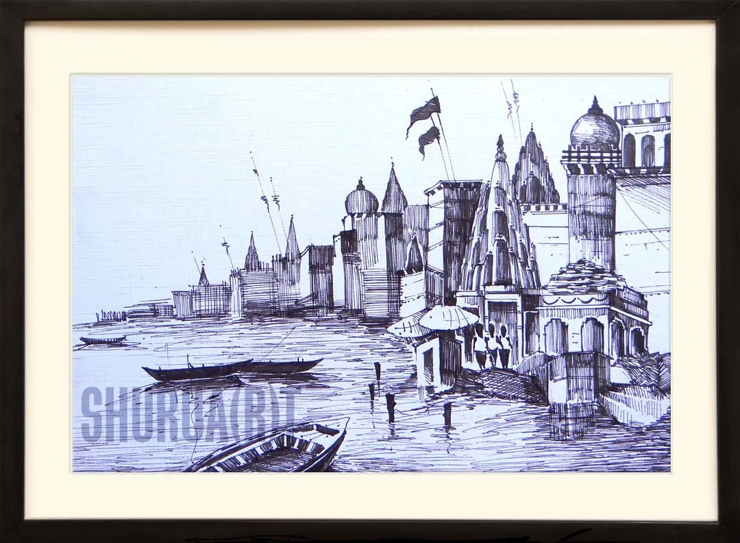 Painting of a Benares Ghat