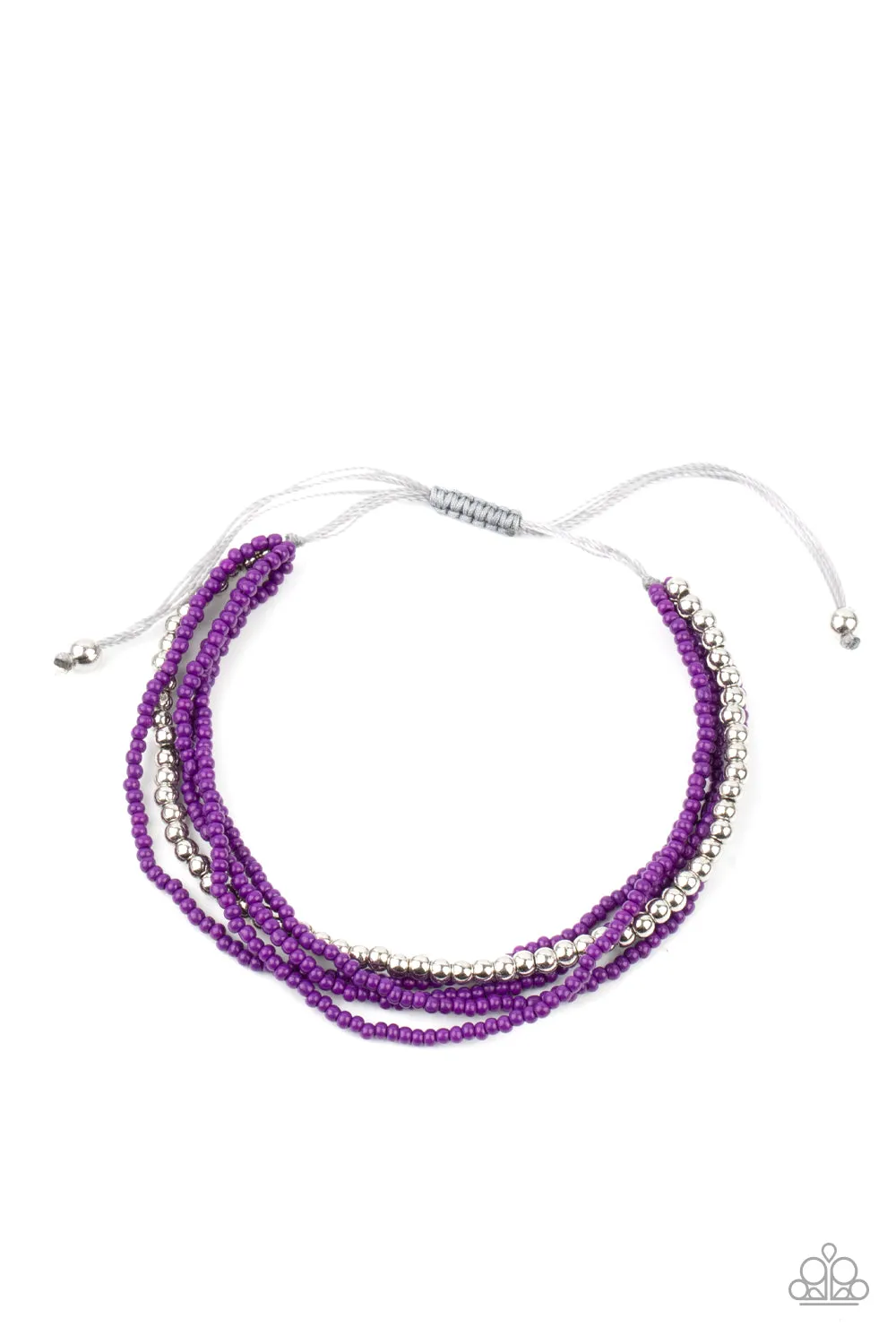 Paparazzi Bracelet ~ All Beaded Up - Purple Seed Beads Bracelet