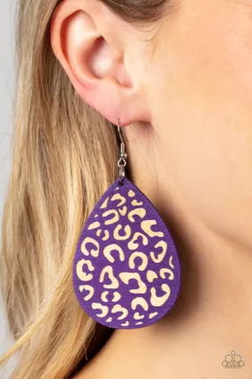 Paparazzi Suburban Jungle Purple Earrings