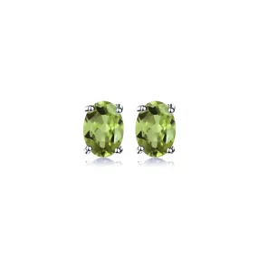 PERIDOT OVAL CUT STUDS