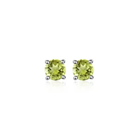 PERIDOT ROUND CUT STUDS