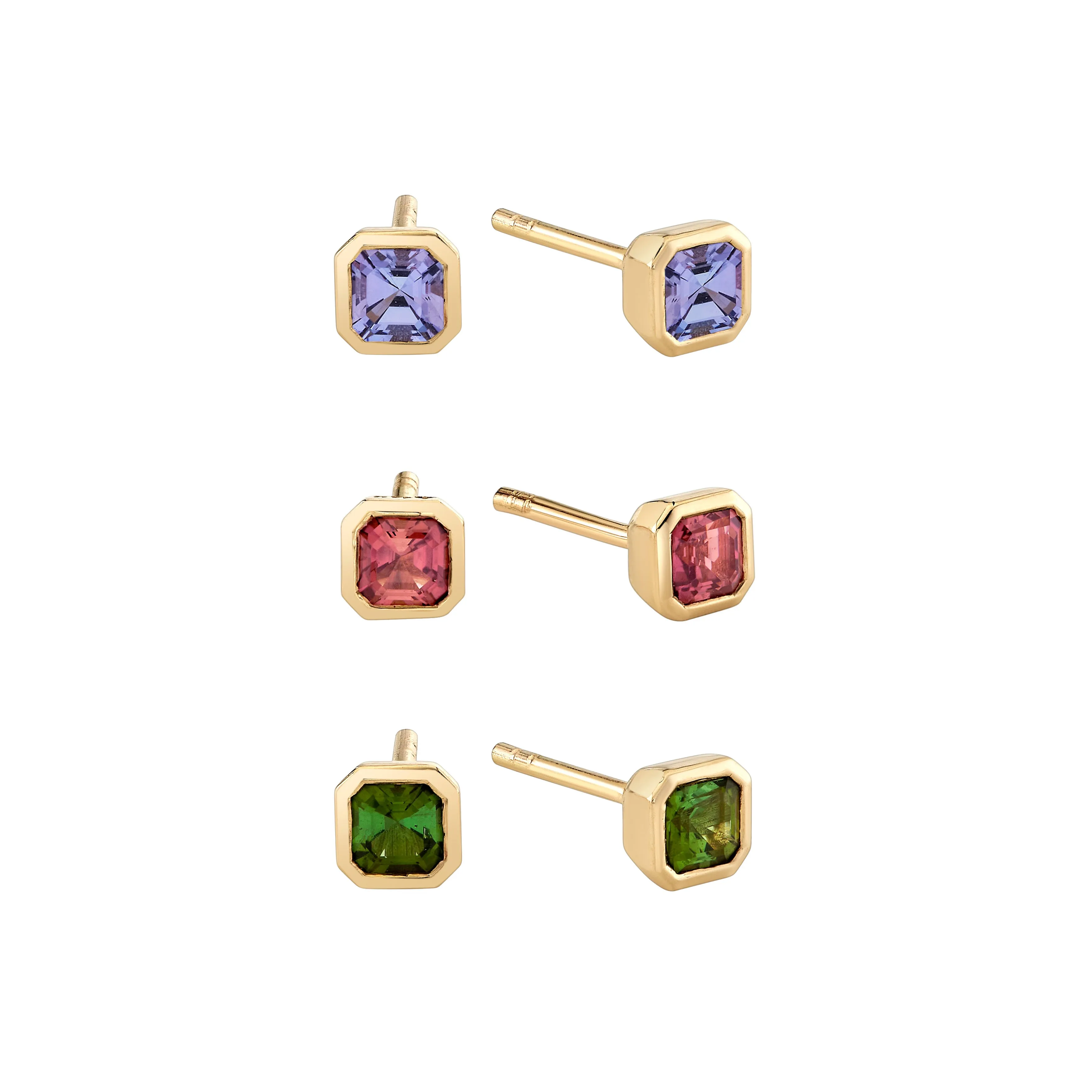 Petite Dahlia Asscher Studs