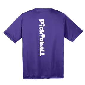 Pickleball (Horizontal) Customizable | Youth Short Sleeve Athletic Pickleball Shirt | 100% Polyester