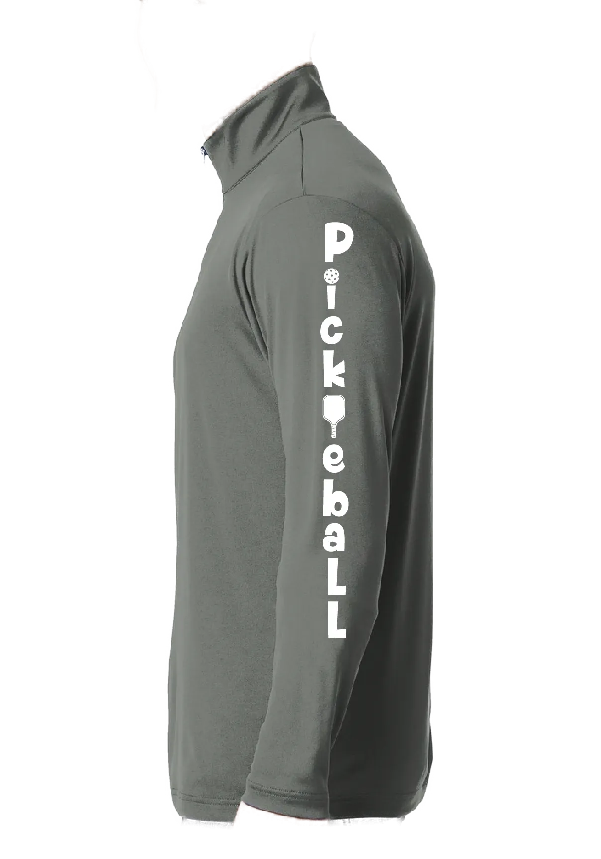 Pickleball (Vertical) Customizable | Men's 1/4 Zip Pullover Athletic Shirt