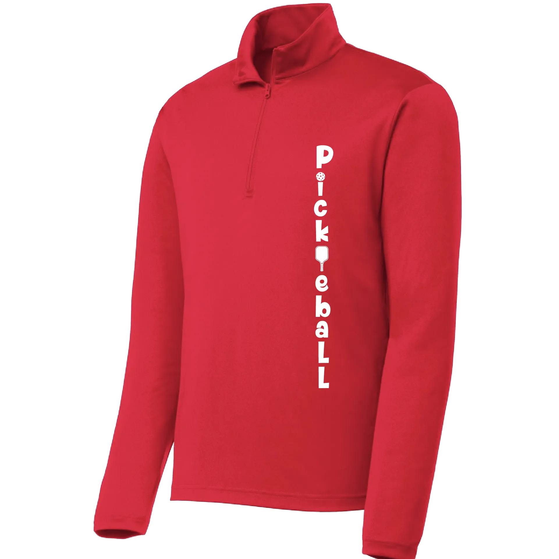 Pickleball (Vertical) Customizable | Men's 1/4 Zip Pullover Athletic Shirt