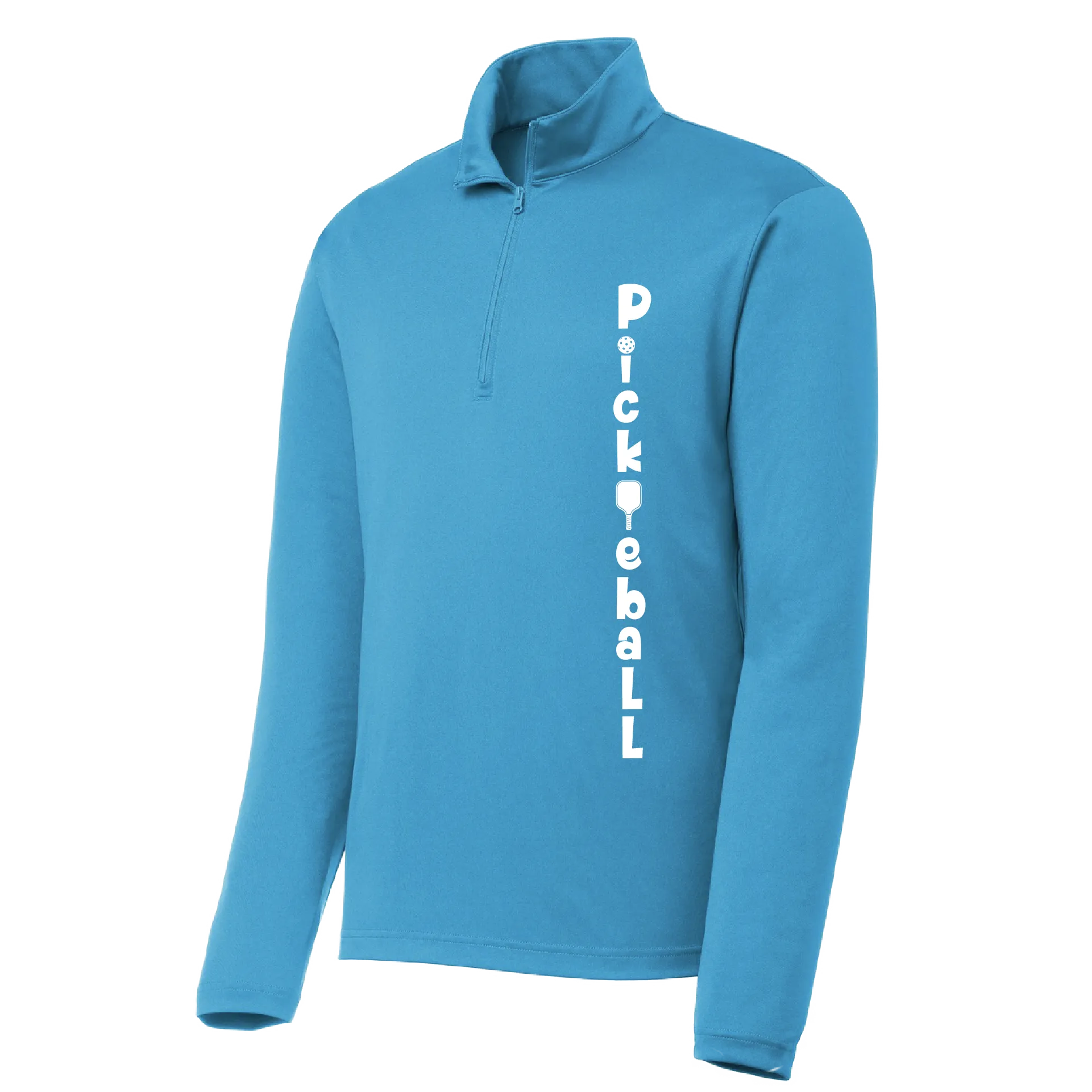 Pickleball (Vertical) Customizable | Men's 1/4 Zip Pullover Athletic Shirt