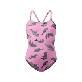 Pink Dugong Racerback Swimsuit