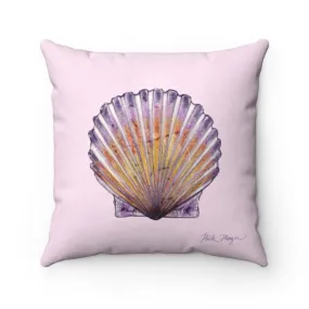 Pink Scallop Throw Pillow