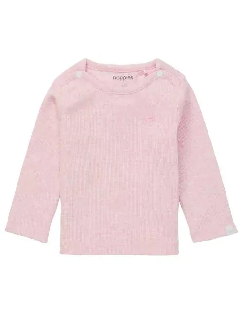 Premium Organic Ribbed Top - Light Rose