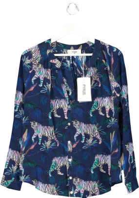 pyrus Blue Twilight Tiger Blouse UK XS