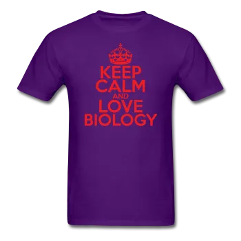 "Keep Calm and Love Biology" (red) - Men's T-Shirt