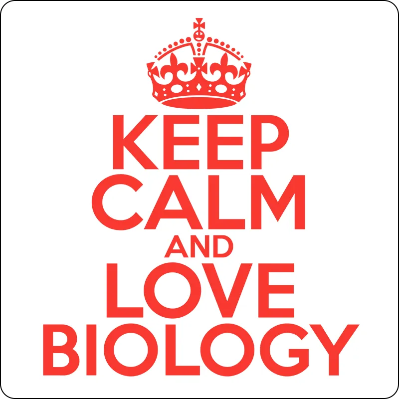 "Keep Calm and Love Biology" (red) - Men's T-Shirt