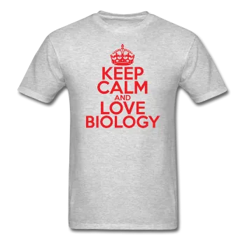 "Keep Calm and Love Biology" (red) - Men's T-Shirt