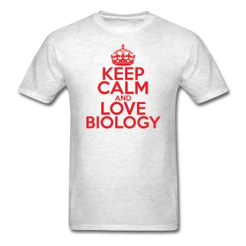 "Keep Calm and Love Biology" (red) - Men's T-Shirt