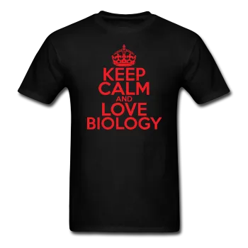 "Keep Calm and Love Biology" (red) - Men's T-Shirt