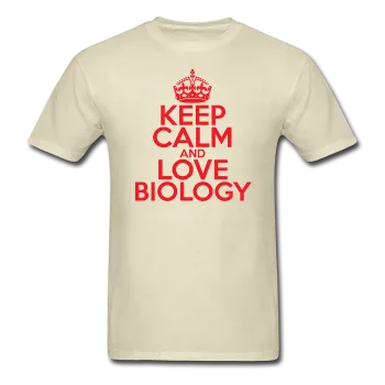 "Keep Calm and Love Biology" (red) - Men's T-Shirt